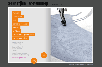 Screenshot from Merja Yeung photography website