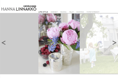 Screenshot from Hanna Linnakko website