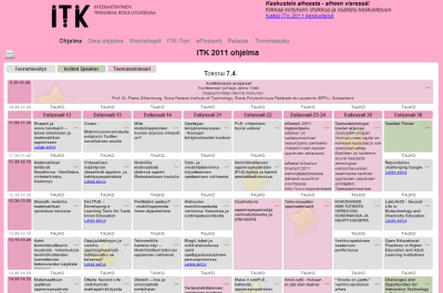 Screenshot from ITK 2011 Conference website