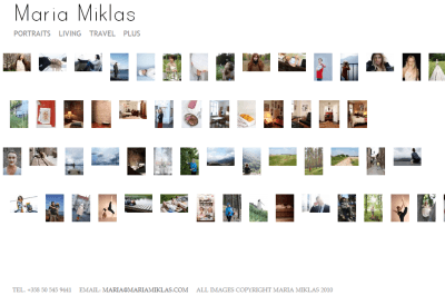 Screenshot from Maria Miklas website